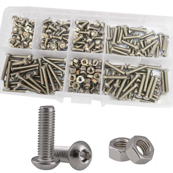 M3 Round Head Hexagon Socket Screw Set With Nut
