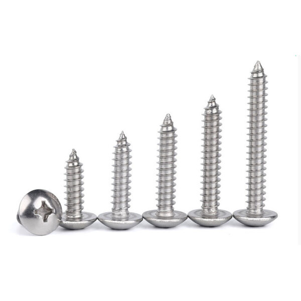 e8c01a49-f220-45a3-b4a9-1265bf6ac9c1.jpg Stainless Steel Cross Big Head Self-tapping Screw Mushroom-shaped Haircut Round Head